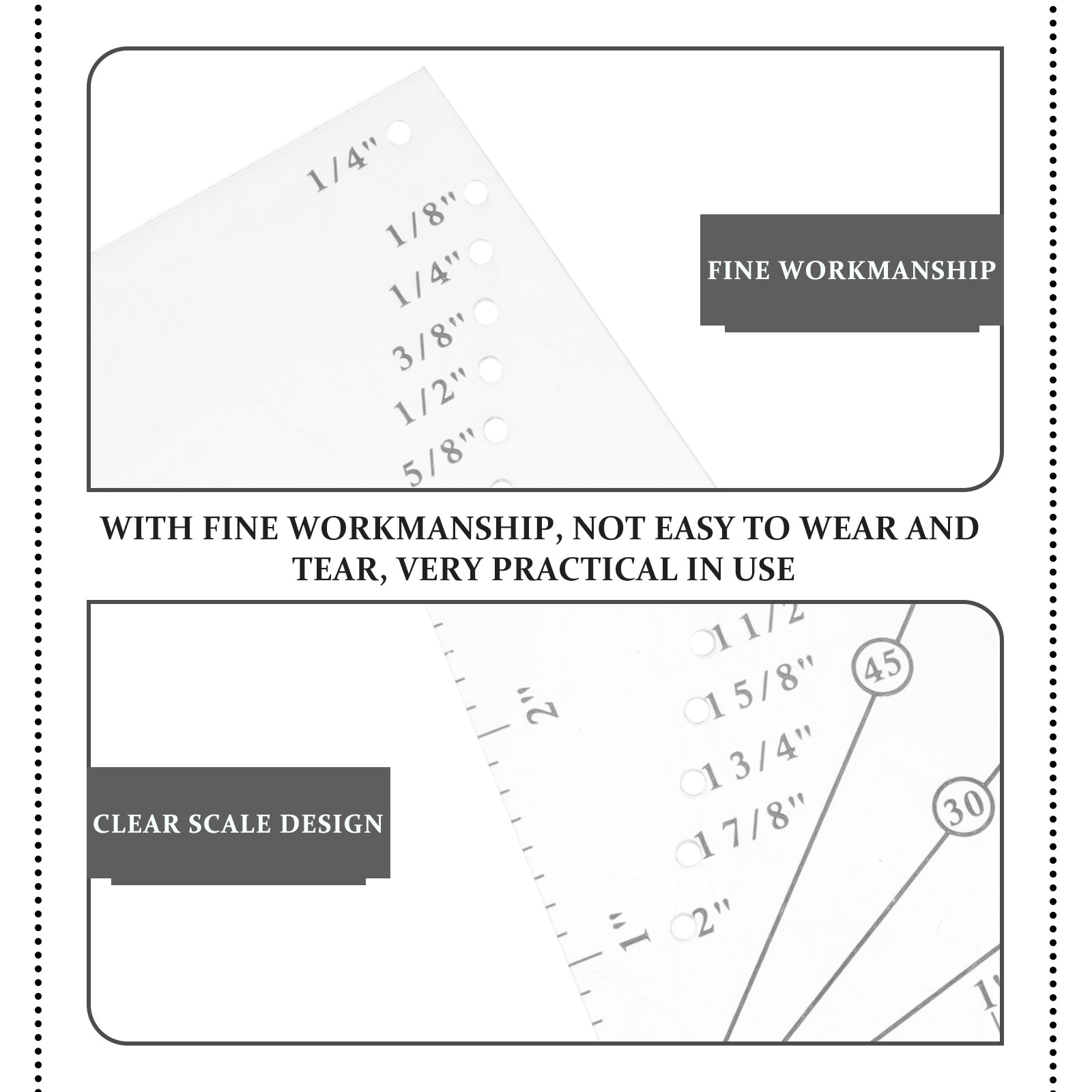1 set di righelli in plastica  - Sewing Gauge Ruler recensione e prezzo